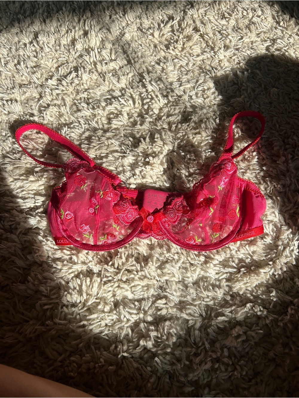 Lounge Unlined Balconet Rose Bra 32C